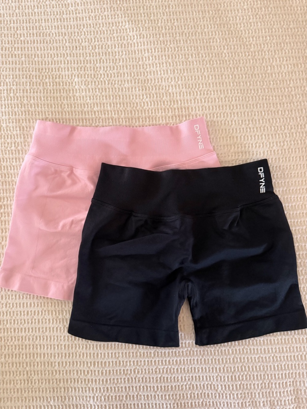 Pair of DFYNE Impact Shorts - Black and Light Pink